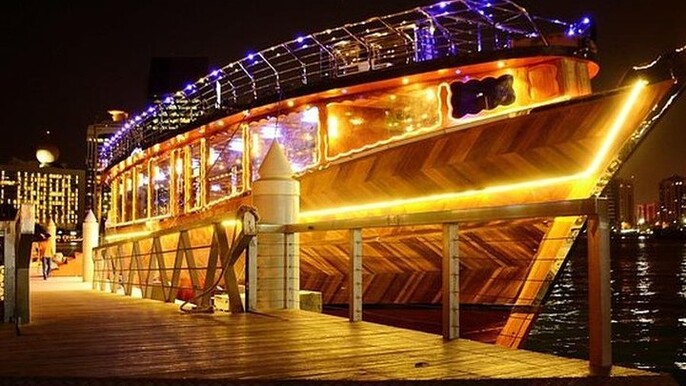 Dubai Marina Dhow Cruise Including Pick Up & DROP OFF SHARING