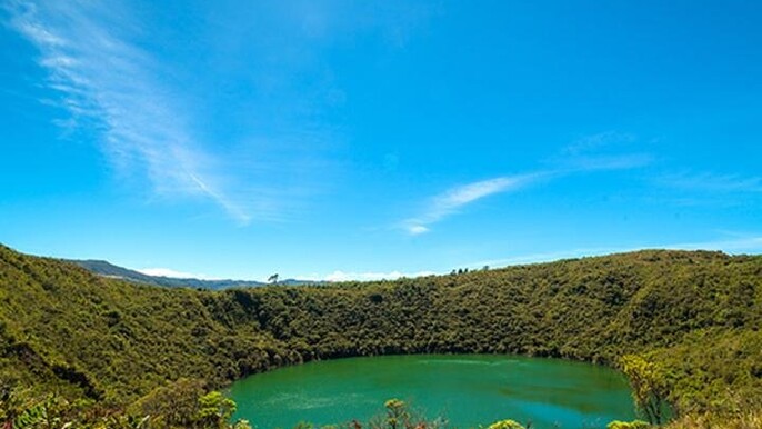 Green Guatavita lake and reserve