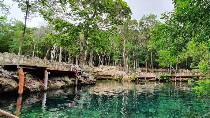 Cenote Cavern Tour and Swim with Sea Turtles in Akumal