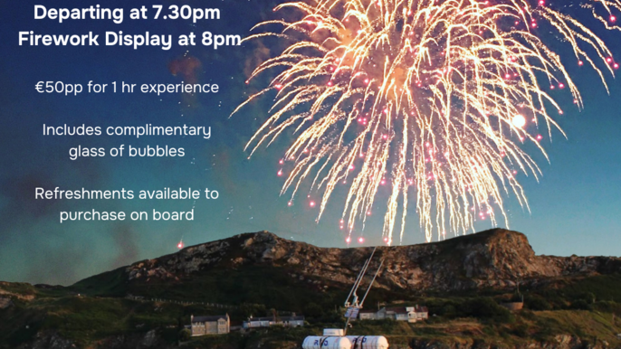 Experience NYE Firework Display from the sea - Howth Cliff Cruises