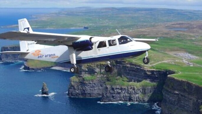 Scenic flight over Cliffs of Moher & Aran Islands.Guided. 35 mins