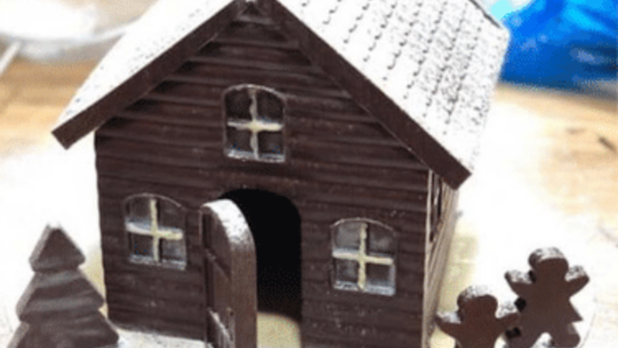 Christmas Chocolate Cottage Making