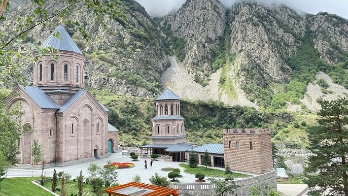 Dariali Monastery Gveleti Waterfall and Gergeti Tour from Kazbegi