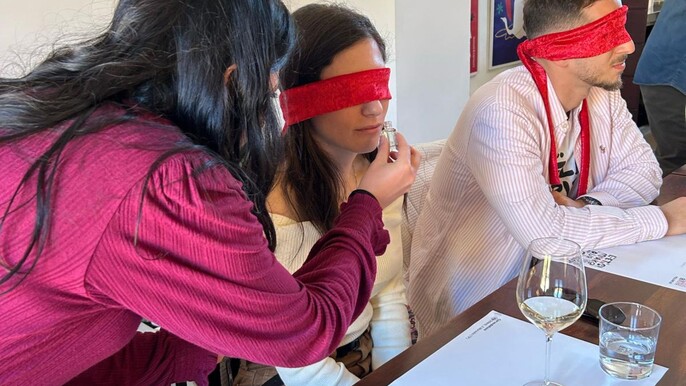 Blindfolded Wine Tasting with Game and Gift in Marsala