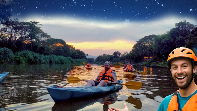 A1 Chiang Mai Ping River Star Light Night Kayaking