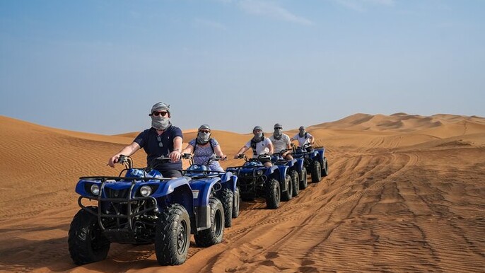 Premium Quad Bike Tour 1 Hr 350 CC Yamaha, Sandsurf & Refreshment