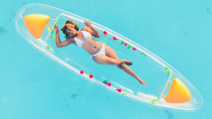Luxury Clear Kayak and Drone Photoshoot at Kendwa Beach, Zanzibar