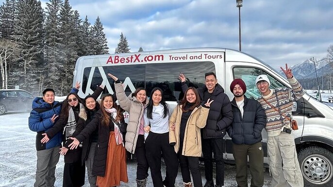 Share Tour to Lake Louise Johnston Canyon, Bow Falls & Minnewanka