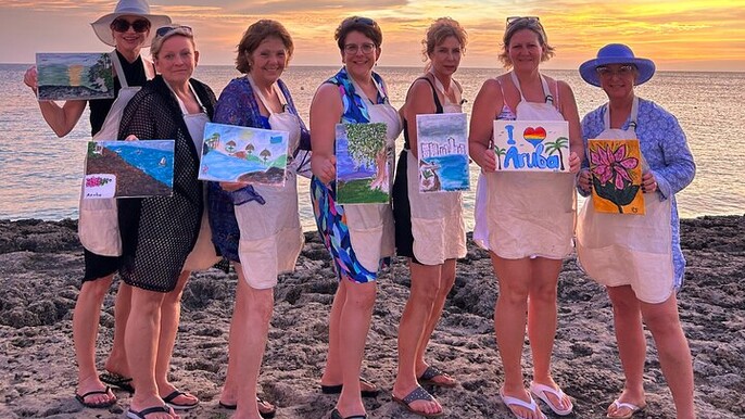 Aruba's Finest Sip and Paint Experience by the Beach