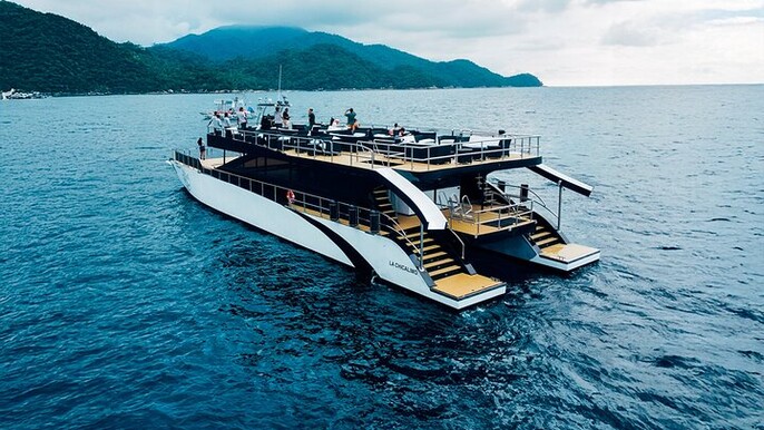 Mega Yacht ALL INCLUSIVE Yelapa Waterfall & Snorkeling Adventure