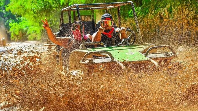 Half-day off-road buggy tour to the cenote and Macau beach