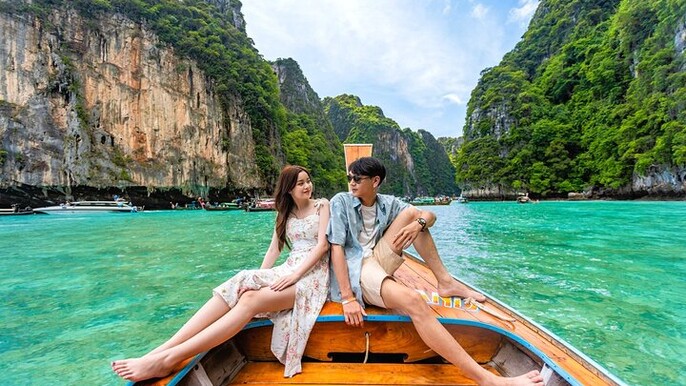 Phi Phi Island One Day From Phi Phi by Traditional Longtail Boat