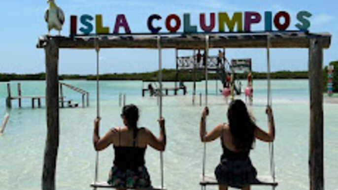 Progreso, Isla Columpios and El Corchito from Merida