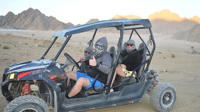 Hurghada: Family Moto Safari ATV & Buggy car with Bedouin Night