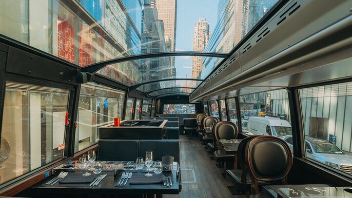 NYC Bustronome Gourmet Sightseeing Lunch Panoramic Bus