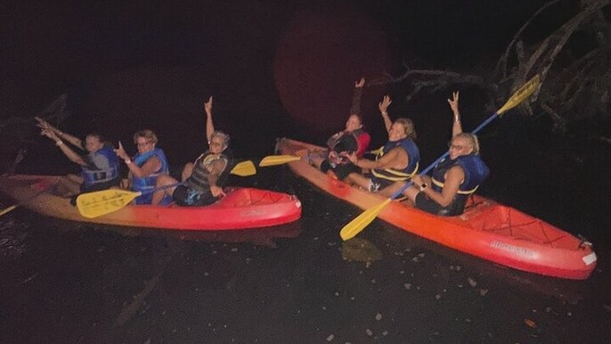 CLEAR BOTTOM KAYAKS Tour in Bioluminescent, Mosquito Bay