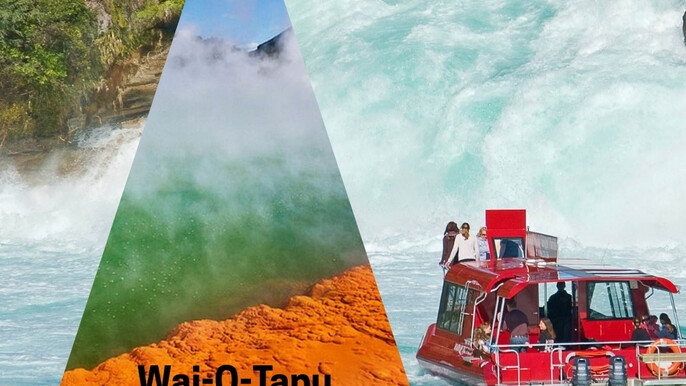 Day Tour - WAI-O-TAPU Thermal Wonderland, Rotorua & Huka Falls River Cruise, Taupo - Ex Auckland