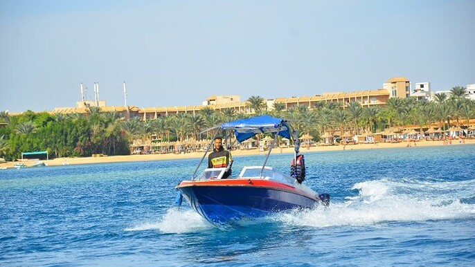 Private SpeedBoat Trip To Orange Island with Snorkeling -Hurghada