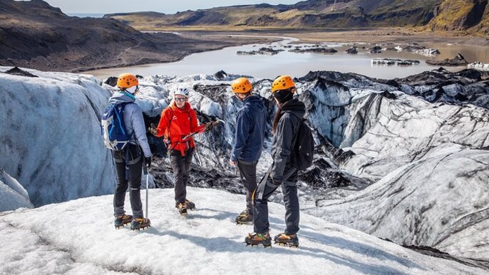 Private Combo Tour: South Coast with Guided Glacier Walk