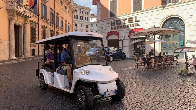 Rome In Love Winter Private Golf Cart Guided Tour
