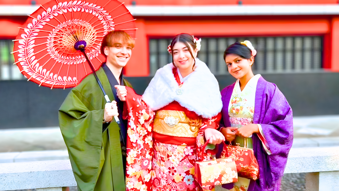 Tokyo: Fall Kimono Experience with Free Photo in Asakusa