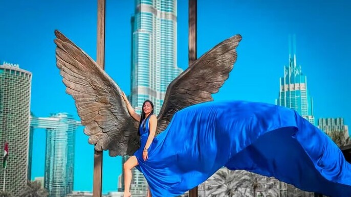 Dubai Flying Dress Photoshoot