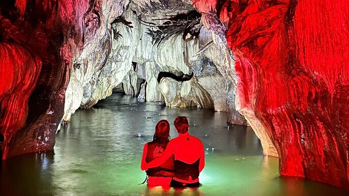 Private Charco Azul Cave & Waterfall Adventure