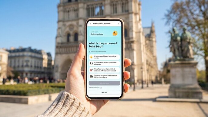 Paris self-guided walking tour with audio stories and quizzes