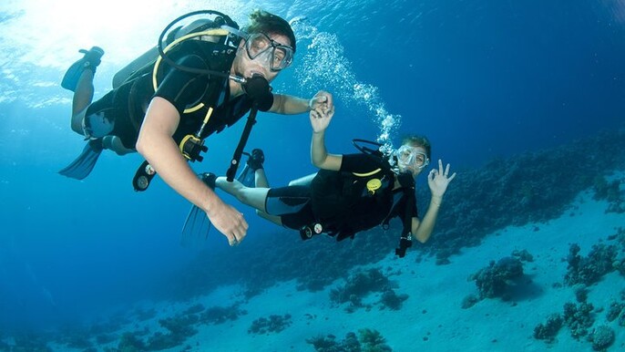 From Dubai: Discovery Scuba Diving & Snorkeling trip in Fujairah