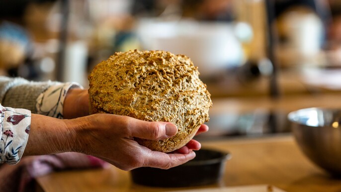 Private Irish traditional brown soda bread/scone baking. Hidden Heartlands. Guided.