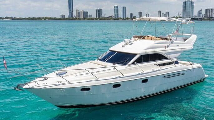 55ft + FREE Hour Miami Yacht Rental 3 to 6 Hours 13 People