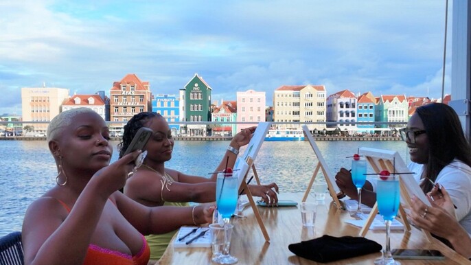 Sunset Sip & Paint Overlooking Curaçao’s Iconic Skyline