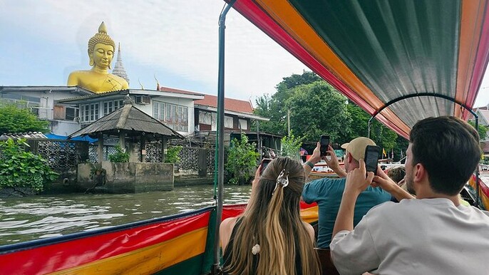 Bangkok Long Boat Canal a Big Buddha and Culture Markets Tour