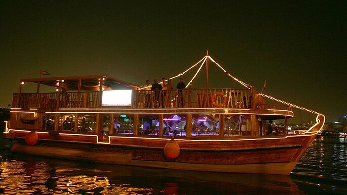 Evening Dhow Dinner Cruise in Dubai