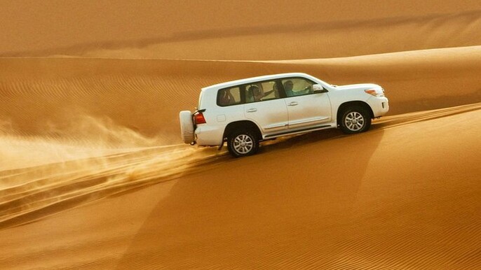 Morning Dubai Desert Dune Bashing and Camel Ride