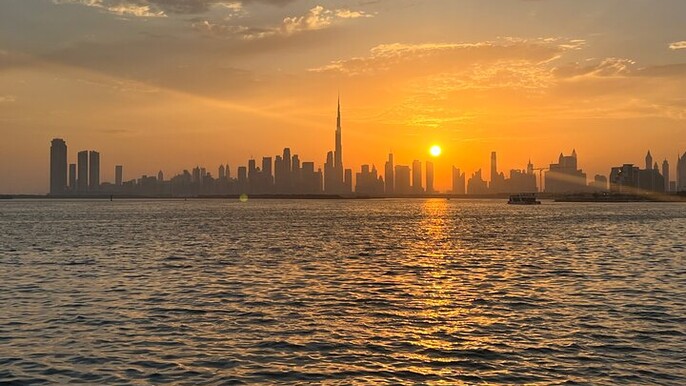 Sunset at Dubai Creek Harbour Wings of Mexico Photo Old Souk Tour