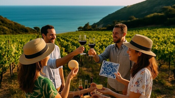 Private Lisbon Wine Tour to Arrábida: Market, Tiles & 3 Wineries