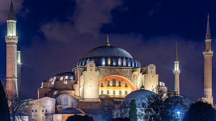 By Night: Hagia Sophia and Blue Mosque