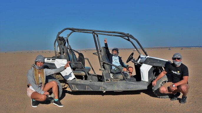 Thrilling Family Safari Jeep, ATV & Buggy with Dinner / Hurghada