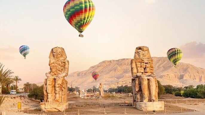 Luxor Hot Air Balloon West Bank and Felucca Self Guided Tour