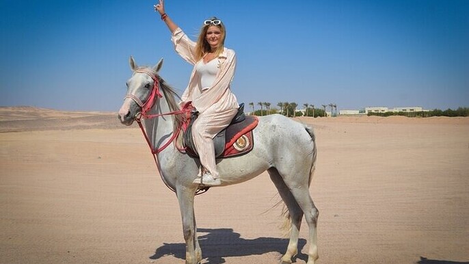 Horse Riding 1 Hour in The Desert with Transfer : Hurghada