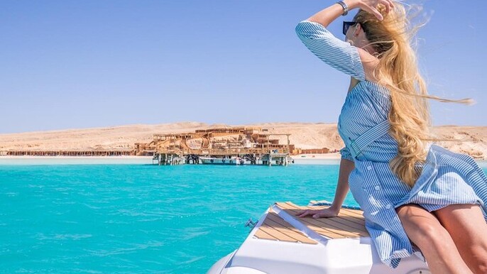 Private Speedboat to Orange Bay Island & Parasailing :Hurghada