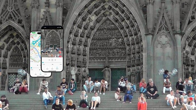 Cologne Cathedral tour audio guide with mobile phone