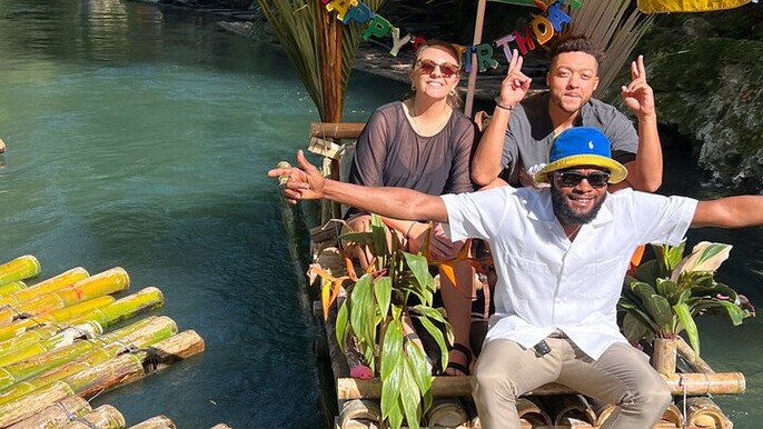 Private Bamboo Rafting with limestone foot message - Montego Bay