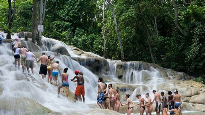 Ultimate Dunn's River Falls hike and swim and Natural wonder
