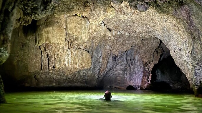 Night Time Charco Azul and Arenales Cave and Waterfall Adventure