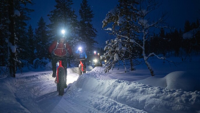 Northern Lights Hunting on Electric Fatbike