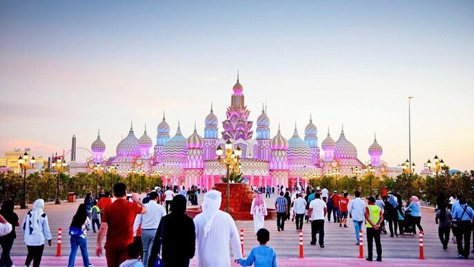 Global Village & Dubai Miracle Garden with Transfers