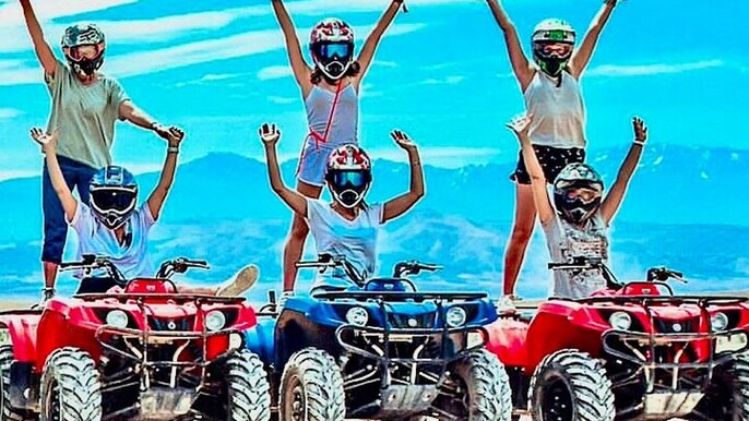 Marrakech: Agafay Desert Quad Biking & Camel RIDE & Dinner & Show