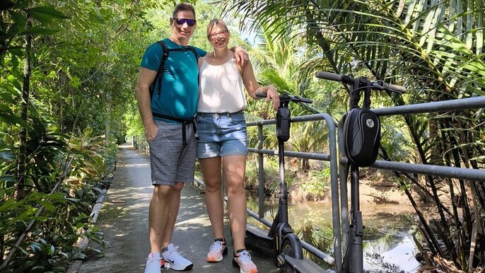 Eco E-Scooter Tour through Bangkok Jungle and Green Trails